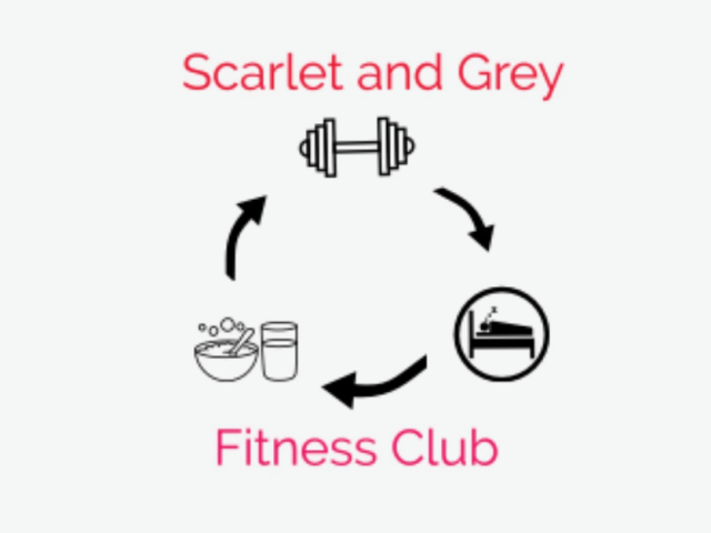 Scarlet and Grey Fitness Club Logo