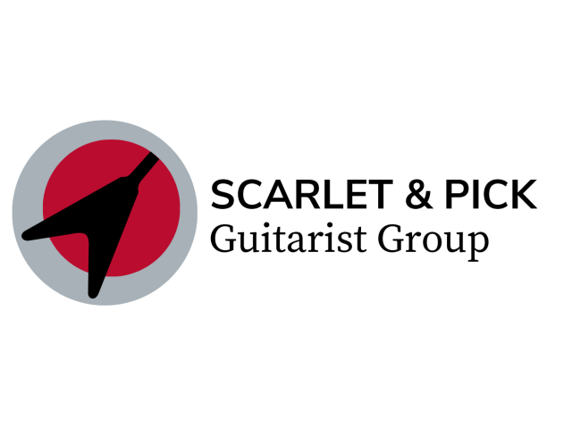 Scarlet and Pick Guitarists  Logo