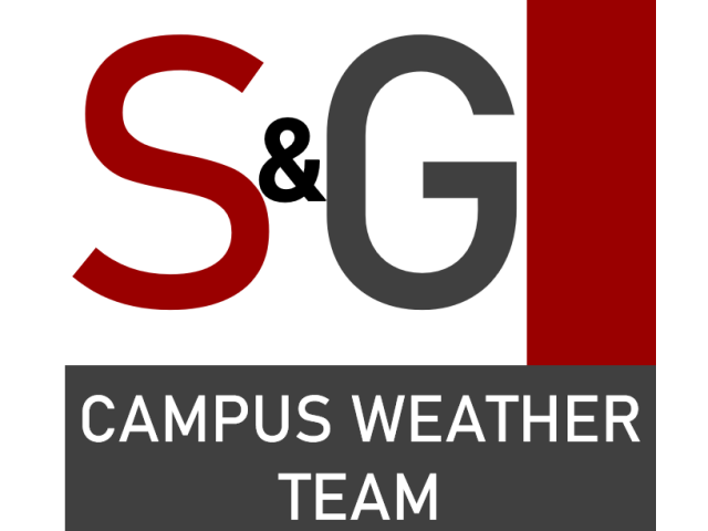 Scarlet and Gray Campus Weather Forecasting Team Logo