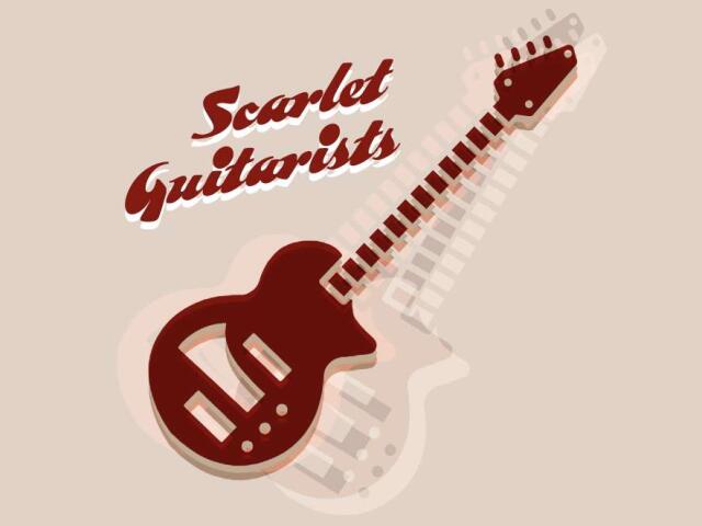 Scarlet and Pick Guitarists  logo